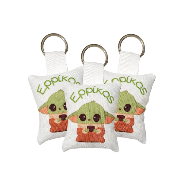 Μαξιλαράκι baby φιγούρα σε μπρελόκ αναμνηστικό δώρο για πάρτυ ή παιδική μπομπονιέρα